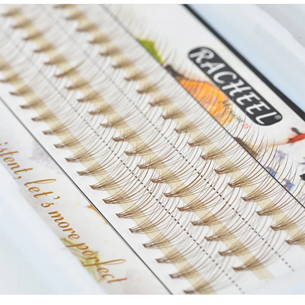 Self Grafted Eyelashes Caramel Bloom 10 Ermine Open Crimson Color False Super Soft Natural | Красота и здоровье