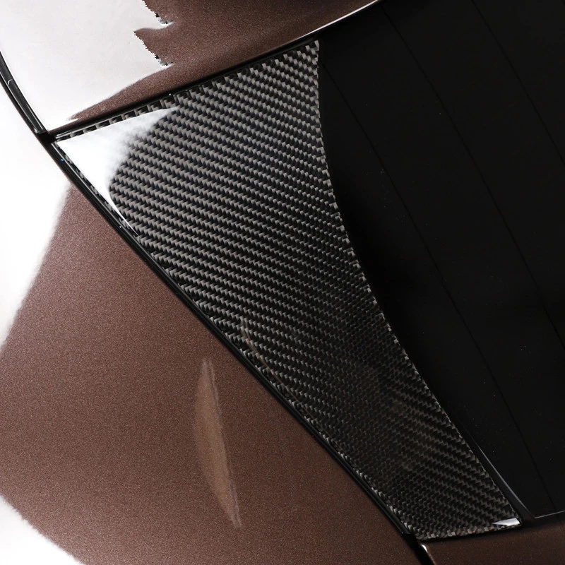 

For Mercedes Benz GLA X156 2015-2018 Carbon Fiber Rear Window Windshield Trim Strips 2Pcs Car Exterior Accessories Stickers