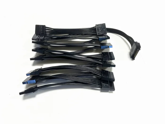 sata male to 15 sata female hard disk hdd ssd power cable sata 1 splitte to 15sata 15pin for chia mining server hard free global shipping