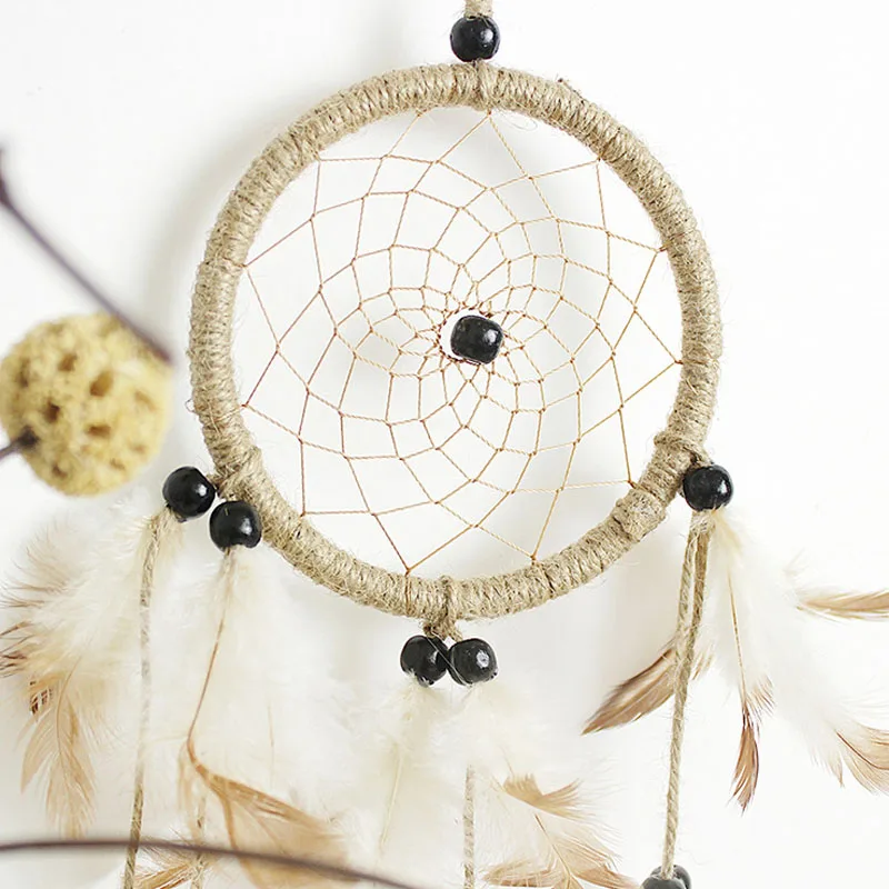 

Original Natural Feather Hand Woven Dreamnet Pastoral Craft Gifts Car Pendant Home Bedroom Jewelry Wholesale Customization