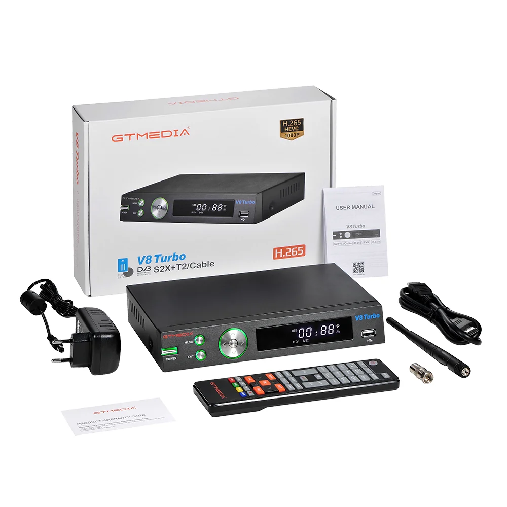 

NEW GTMEDIA V8 Turbo Satellite Receiver DVB-S2/S2X/T2/Cable/J.83B WIFI H.265 Support Youtube m3u Android TV Box upgrade V8 Pro2