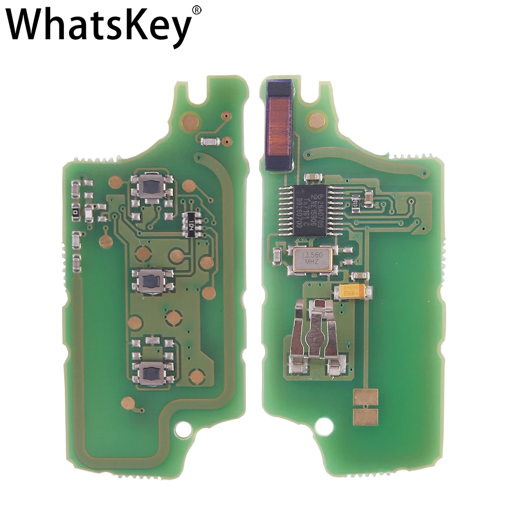 Модифицированный откидной дистанционный ключ WhatsKey ID46 с 3 кнопками для Peugeot 307 408 308