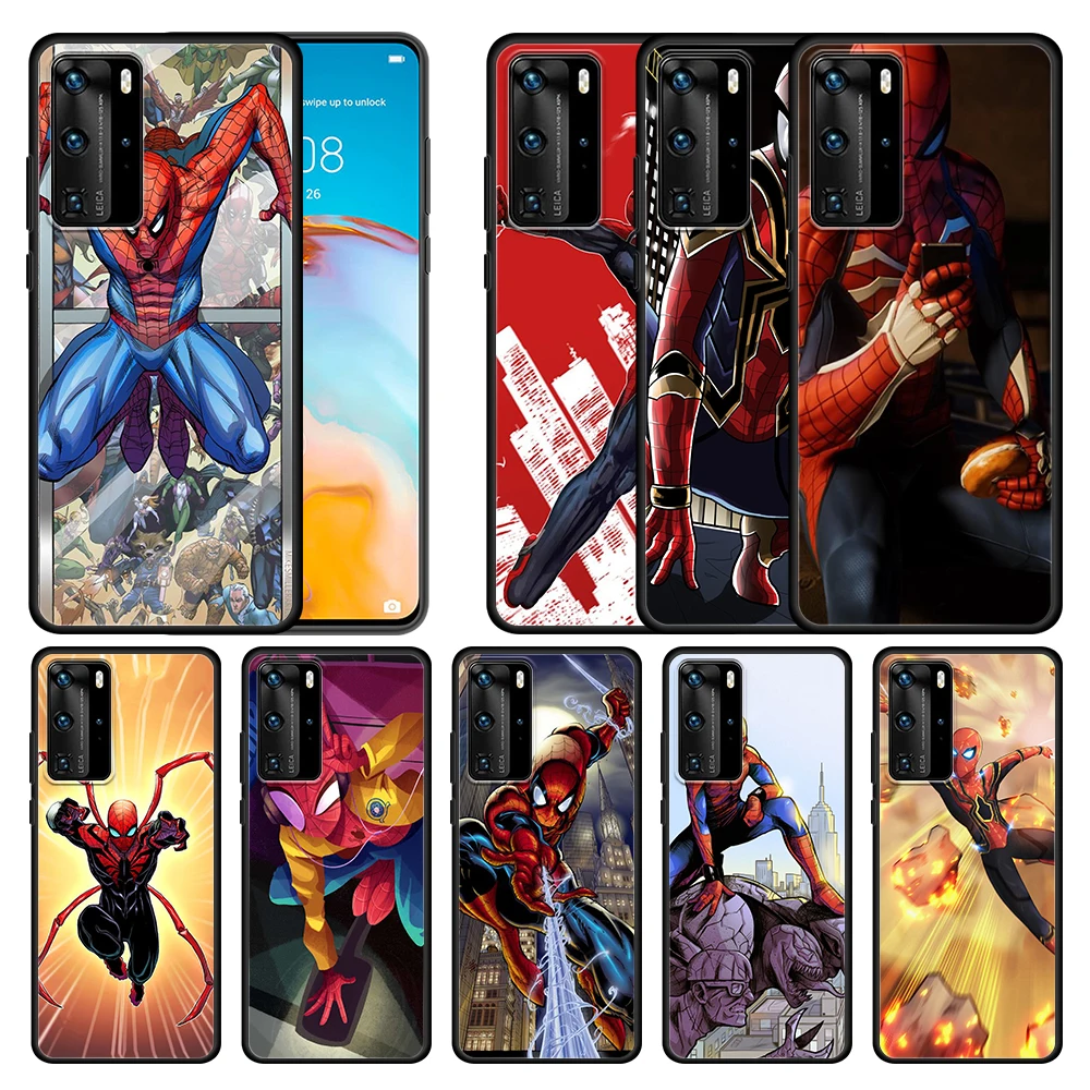 

Marvel Avengers SpiderMan Cool for Huawei P Smart Z S Plus 2020 2019 P40 P30 P20 Pro Lite E Plus 5G Lite Black Phone Case