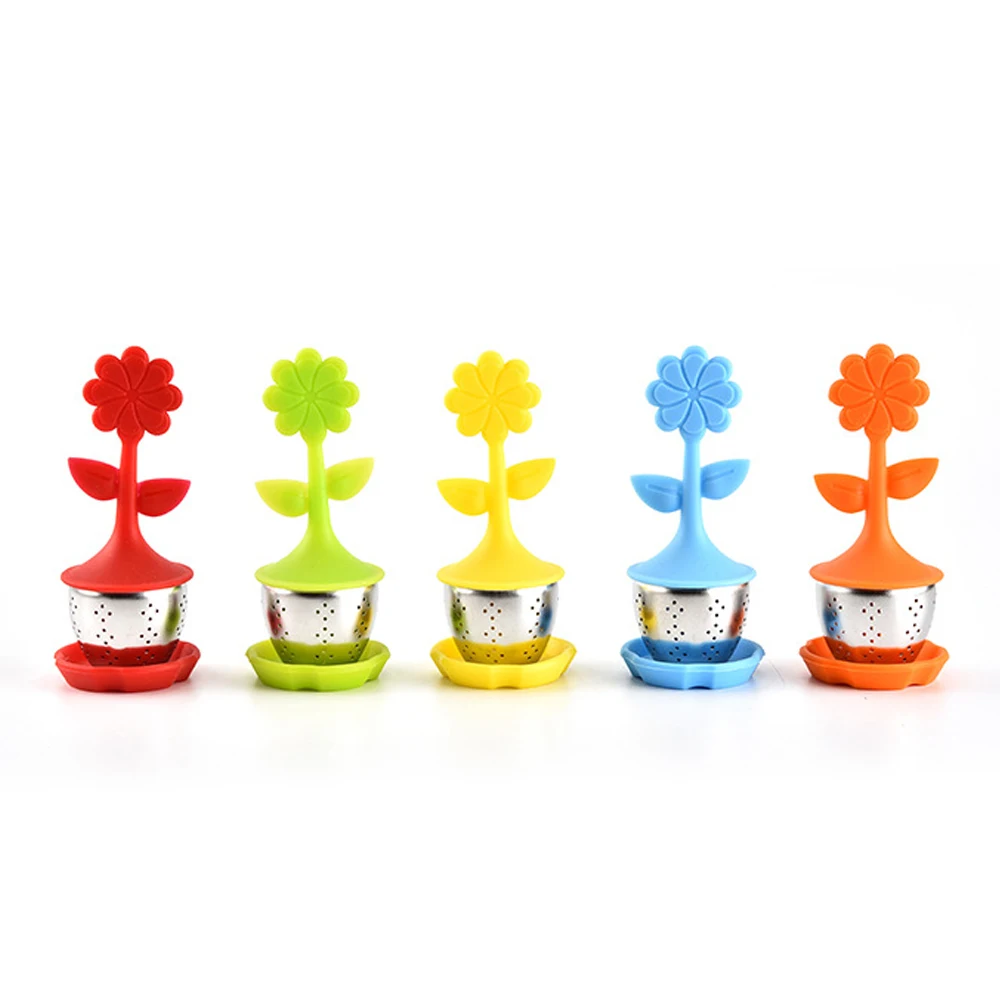 Силиконовый ситечко для заваривания цветов и чая|Чайные ситечки| |