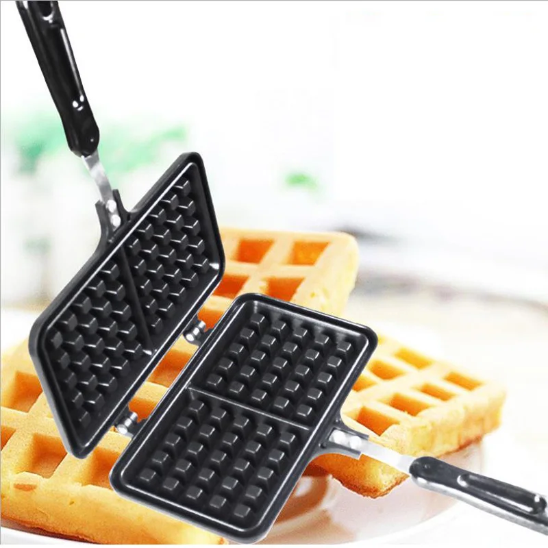 

Non-Stick Waffles Maker Sandwich Iron Machine Household Kitchen Bubble Egg Cake Oven Breakfast Machine for Gas Stove