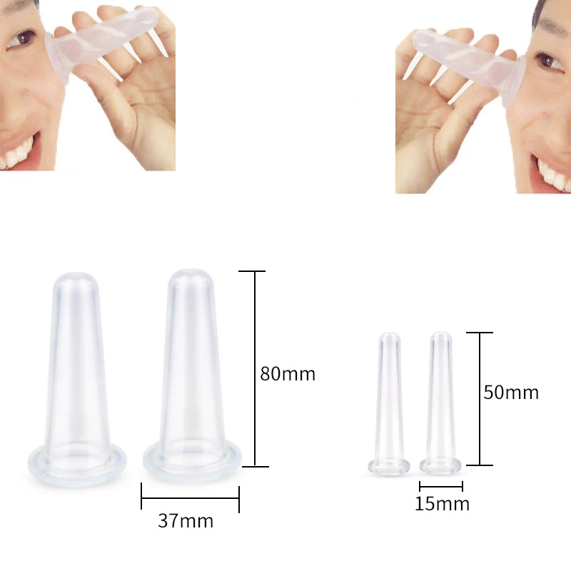 

4Pcs ventosa celulitis banks vacuum massage face silicone banks for ventouse vacuum jar facial massage cupping suction cup