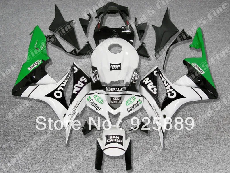 

Injection green white black fairings for 07 08 CBR600 07-08 CBR 600RR 2007-2008 600 RR F5 2007 2008 body kit + 3gifts e0090342