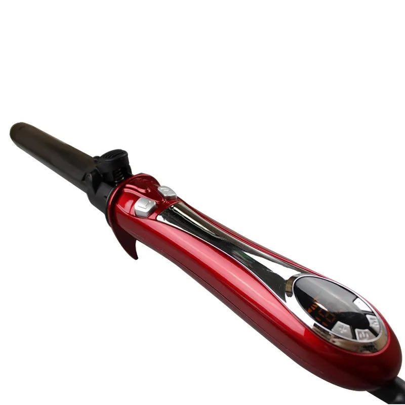 ЖК электрические профессиональные керамические щипцы для завивки волос