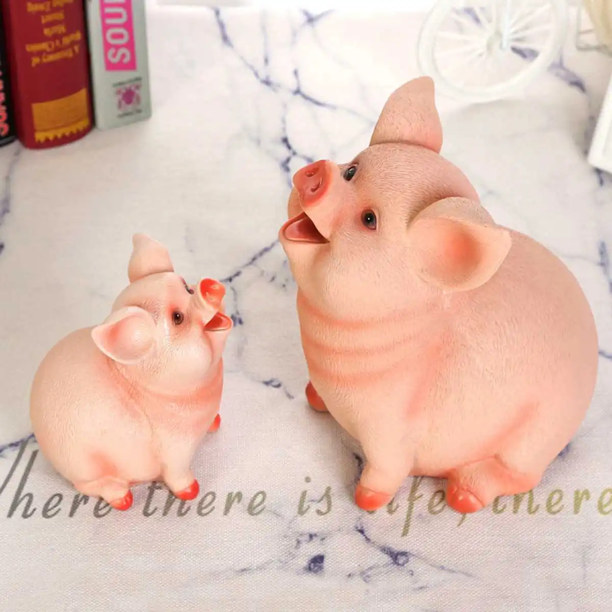 

Piggy Bank Resin Cute Pig Money Box Champagne Cartoon Pig Shaped Storage Coin Bank Box Money Saving Box Kids Gift