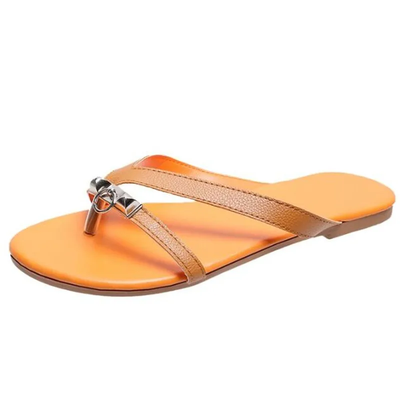 

Flat-bottomed large size flip flops womens summer new platform women's sandals fashion casual sandals women slides beach shoes