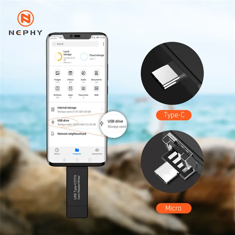 USB 3,0 считыватель карт памяти type c OTG android адаптер кардридер для micro SD TF microsd ноутбука Настольный компьютер usb интерфейс
