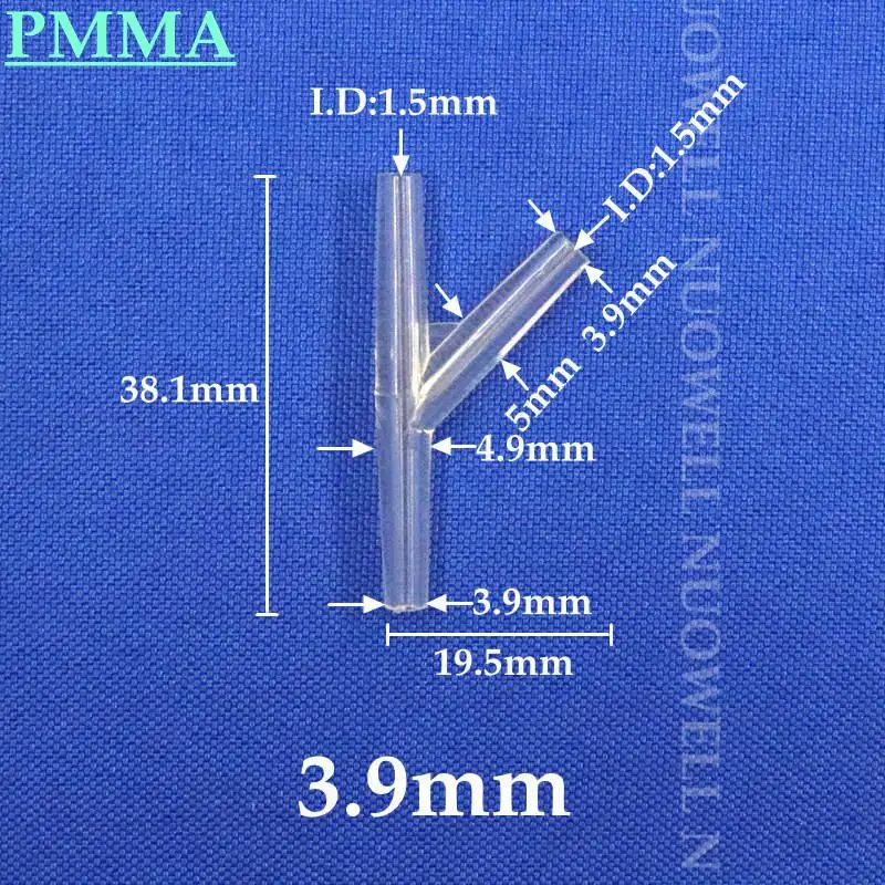 

Акриловый Y-образный тройник для кислородной трубки 3,9~10 мм