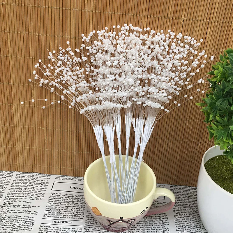 10 шт. Свадебный букет амулеты Искусственные цветы дом Декор спрей жемчужный шнур