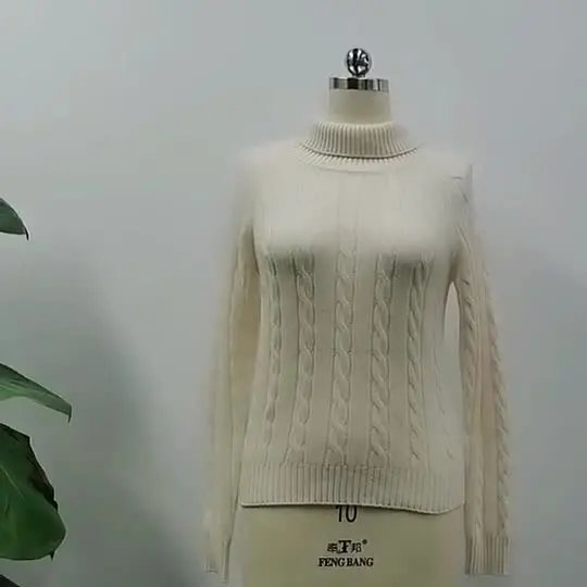 

Chic Autumn Winter Thick Sweater Pullovers Women Long Sleeve Casual Warm Basic Turtleneck Sweater Female Knit Jumpers Top Y12661