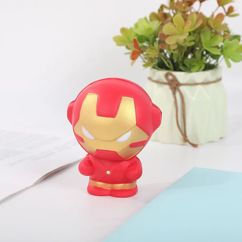 Игрушка Марвел супер медленно распрямляющийся мягкий фигурка железного человека Человек-паук танос сжимающиеся болотного цвета игрушка Kawaii сжимаемые игрушки для снятия стресса