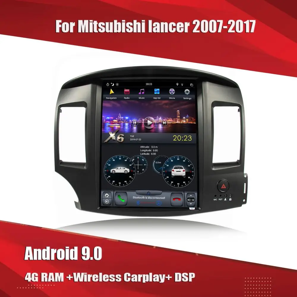 Автомагнитола Tesla 1 DIN Android 9 для Mitsubishi Lancer 2007-2017 gps-навигация стерео DVD-плеер - купить