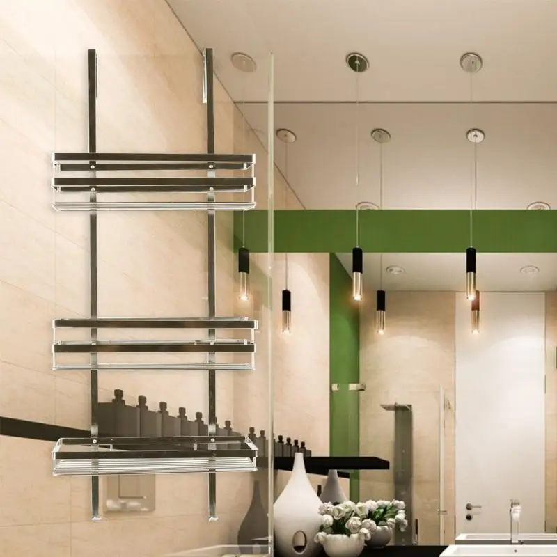 Полка для ванной из нержавеющей стали трехуровневая угловая подставка штатива