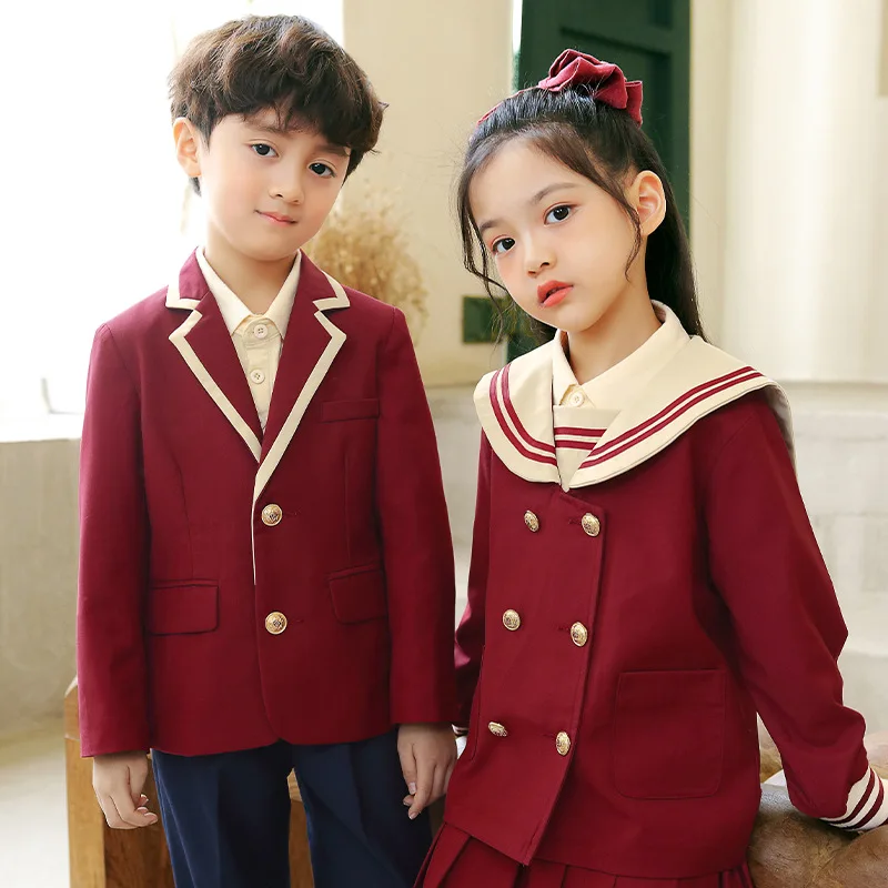 

2022 Brother And Sister Matching Outfits Kids Boy Girl School Clothes Set Teenage Outfits Children Blazer And Skirt Pants Suit