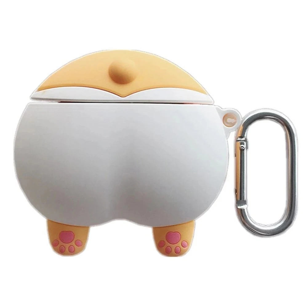 Милый 3D чехол для наушников Keji Ass AirPods 3 2 1 мягкий силиконовый мультяшный