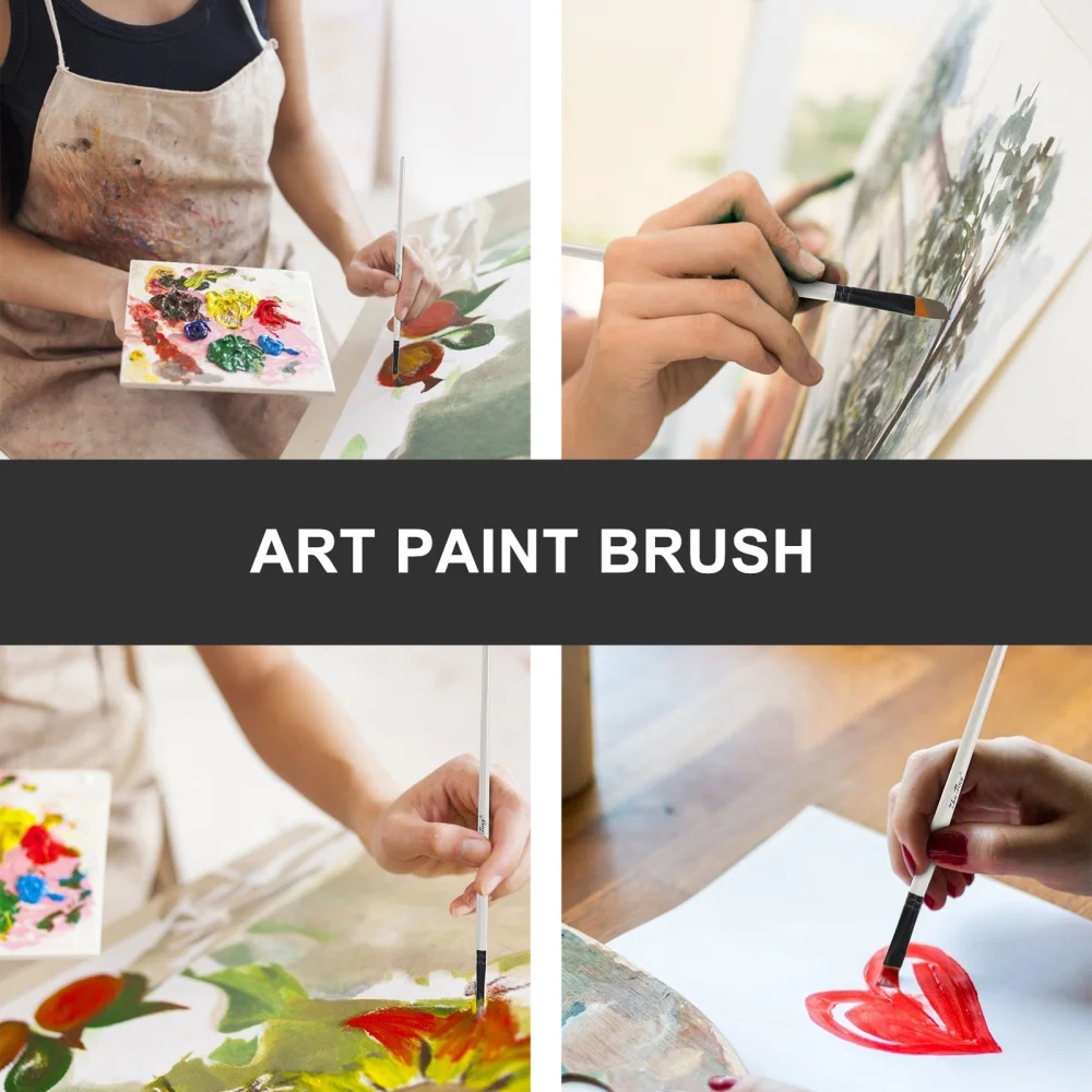 

10pcs Professional Paint Brushes Oil Watercolor Artist Painting Brushes Kits