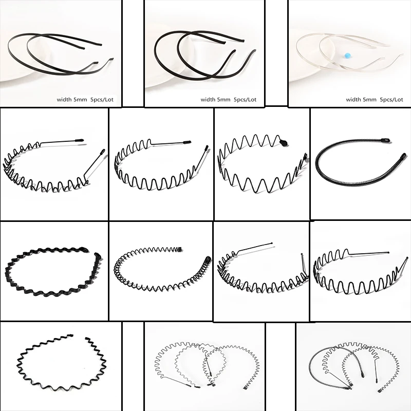 Шикарная черная волнистая повязка для волос унисекс мужчин и женщин оголовье
