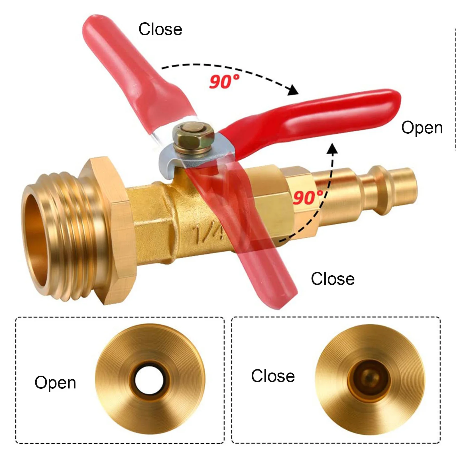 

Winterize Blowout Adapter Adapter Winterizing Quick Adapter Durable Brass GHT Thread 2pcs Copper Pipe Fitting Coupler Adapter