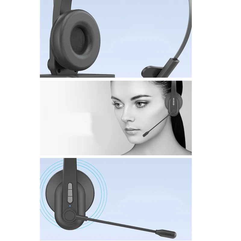 

OY631 Noise Cancelling Bluetooth Headset Wireless Headset with Expanded Wireless Range and Improved Comfort
