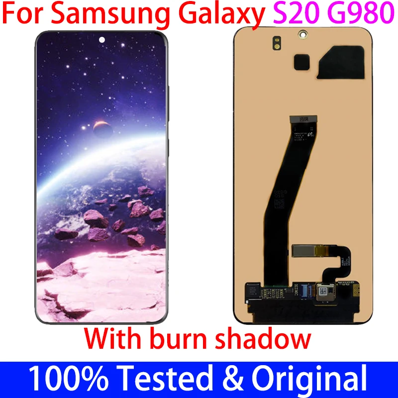 6 2 &quotОригинальный ЖК-дисплей для Samsung Galaxy S20 G980 G980F G980F/DS дисплей + рамка