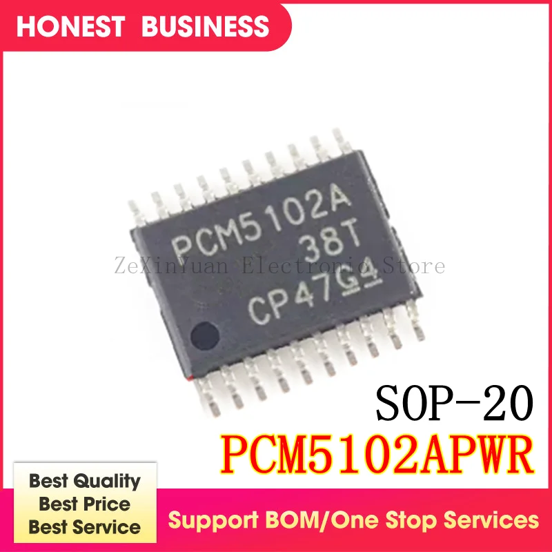 

5PCS/lot PCM5102APWR PCM5102APW PCM5102A PCM5102 TSSOP-20