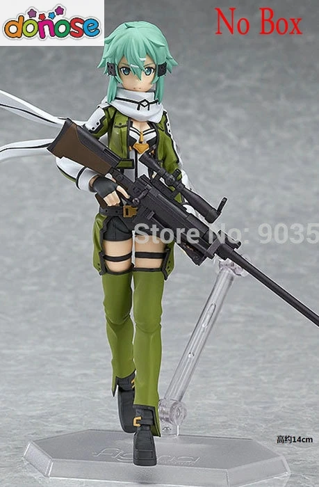 green no box Аниме Меч Арт онлайн Figma kiito Asuna фигурка ПВХ фигурка Коллекция Модель Детская игрушка - Цвет: green no box