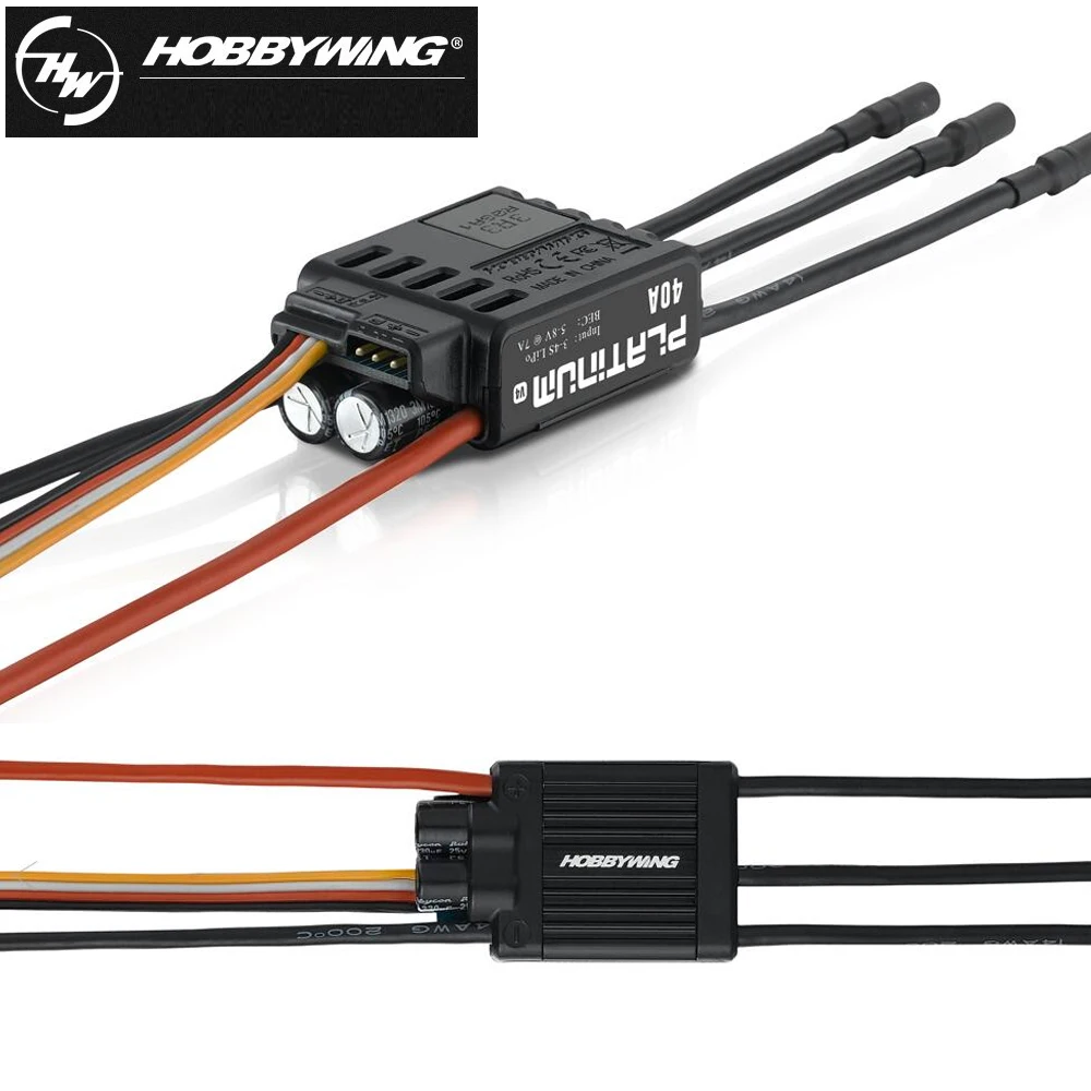 Hobbywing Platinum 25A V4 3-6S ESC/40A 3-4S ESC Бесщеточный электронный контроллер скорости для
