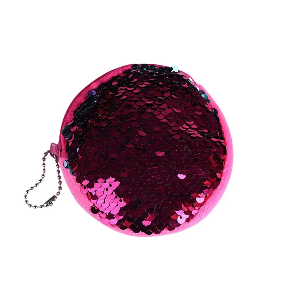 Блестящий Круглый кошелек с рамкой Женский маленький унисекс модный для девочек