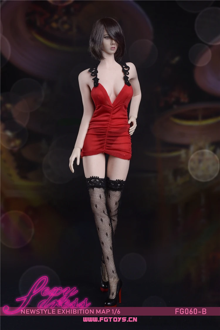 

Fire Girl Toys 1/6 FG060 Female Short Skirt Sexy Tight Leopard-print Skirt Stockings Clothes Set Fit 12'' Seamless Action Figure