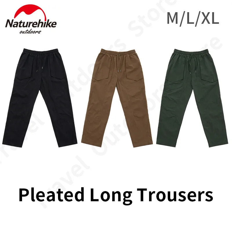 

Naturehike Man/Woman Pants Outdoor Big Pocket Wrinkle Straight Trousers Loose Comfortable Adjustable Trouser Head Work Clothes