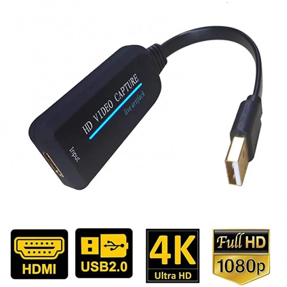 

USB2.0 HD Image Video Audio Signal 4K Input Capture Card Adapter Converter Audio AV for Computer/CCTV Camera USB 2.0