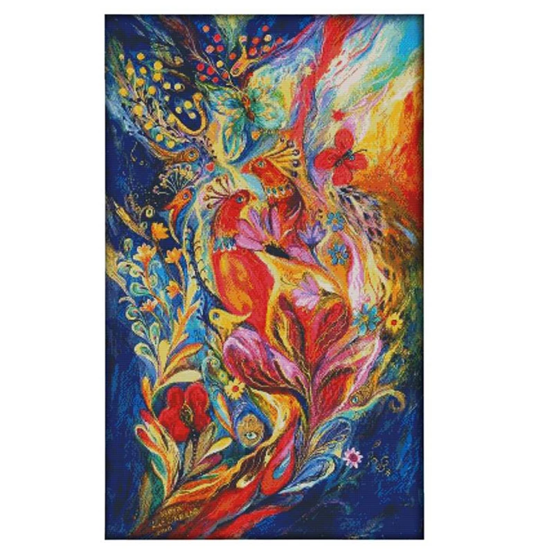 

Набор для вышивки крестиком «Павлин», 14 карат