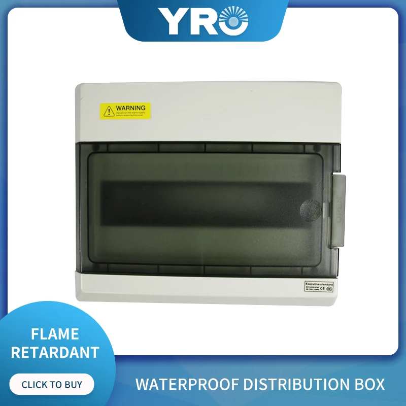 

12 Ways Din Rail Outdoor Waterproof Electrical Distribution Box Circuit Breaker MCB power Plastic Junction Wire Box IP65 SH12PN