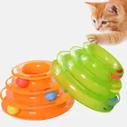 Башня, треки, диск, товары для тренировки домашних животных, развлекательная Тройная кошка, интеллектуальная игрушка, мяч, кошка игрушка для трека