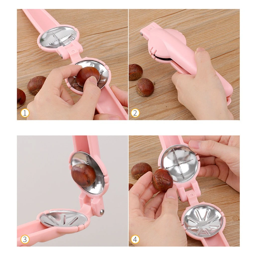 Креативный пластиковый зажим из нержавеющей стали для орехов щипцы кухонный