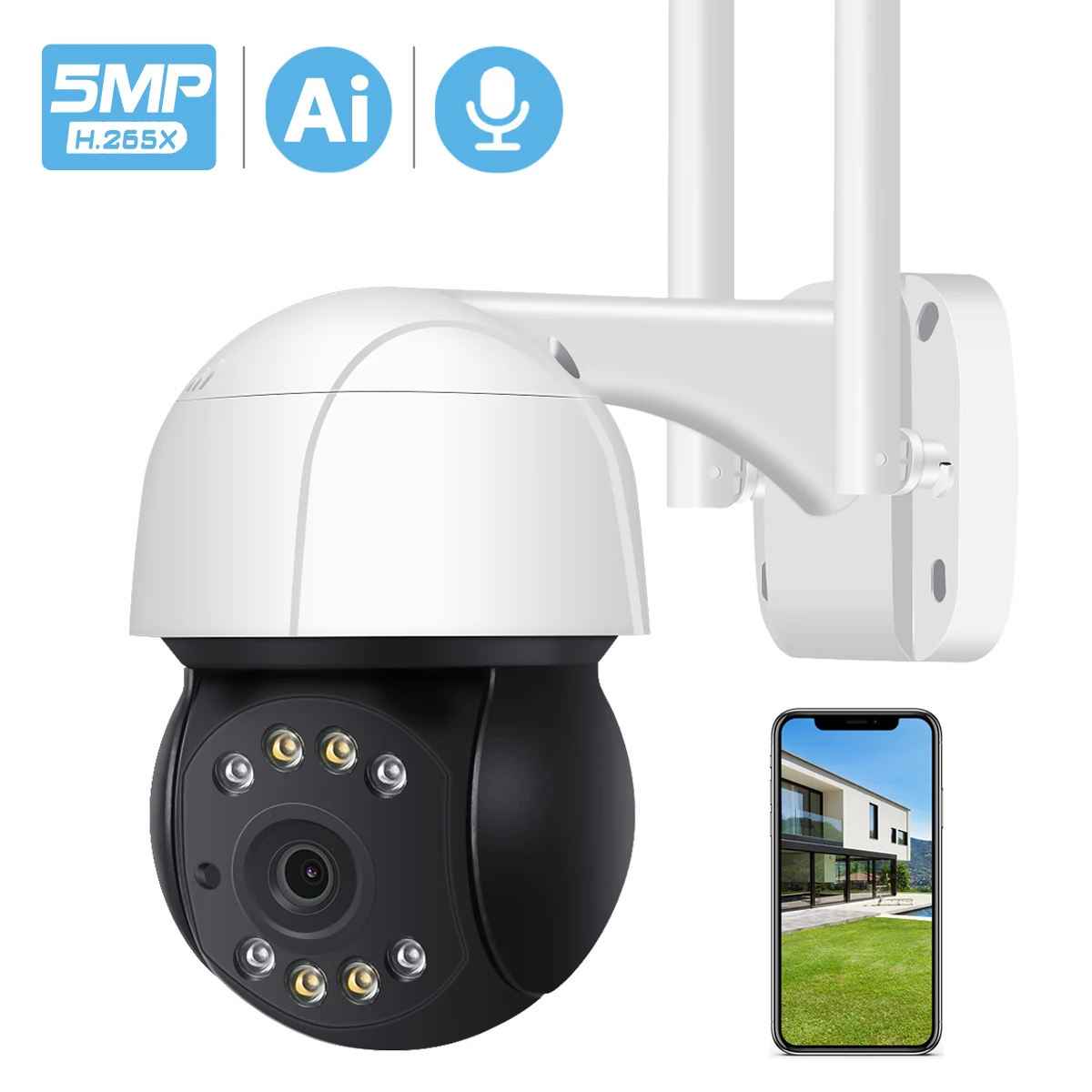 

Wifi IP Camera Outdoor AI Human Auto Tracking Wireless Camera Audio 2MP 3MP Smart Security CCTV IP Camera Cloud Storage