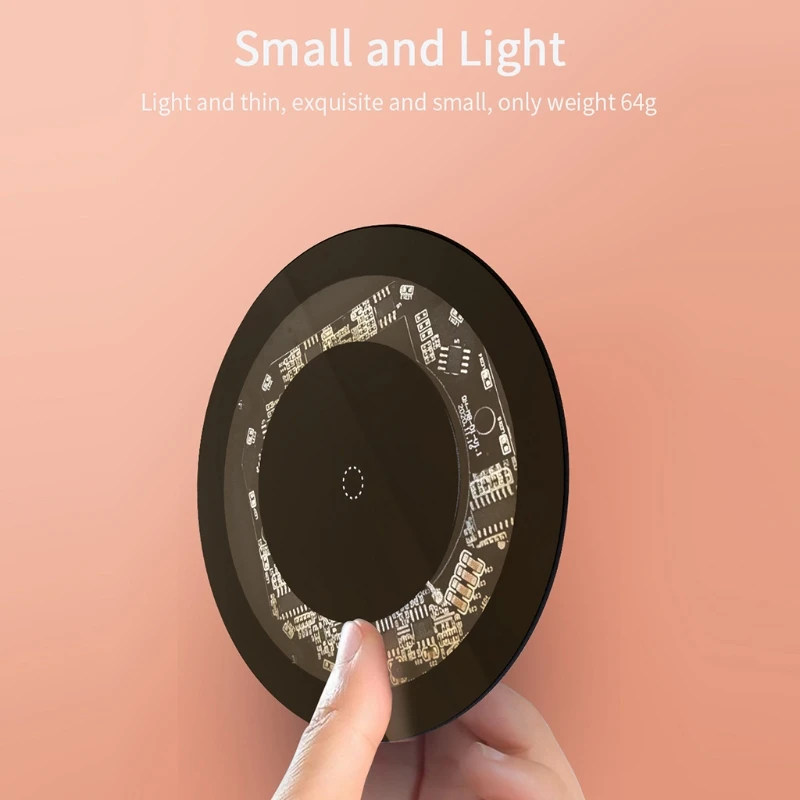 

34YC Portable Magnetic Mobilephone Wireless Charger 15W Fast Charging Stand Ultra-thin Wireless Charging Accessories