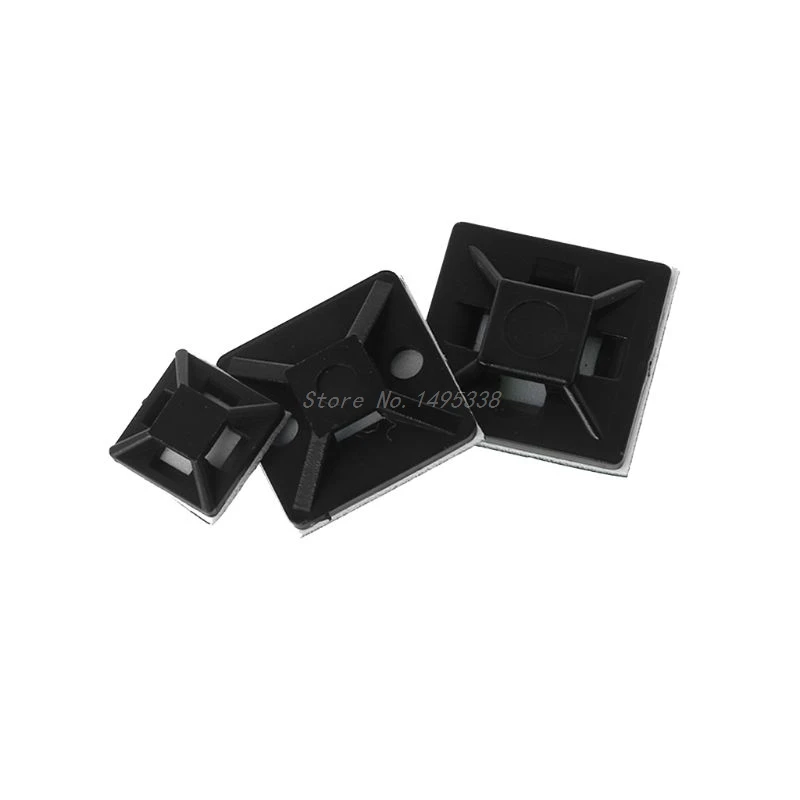 100 шт. черная застежка молния Автомобильный Кабель провод съемный самоклеящийся