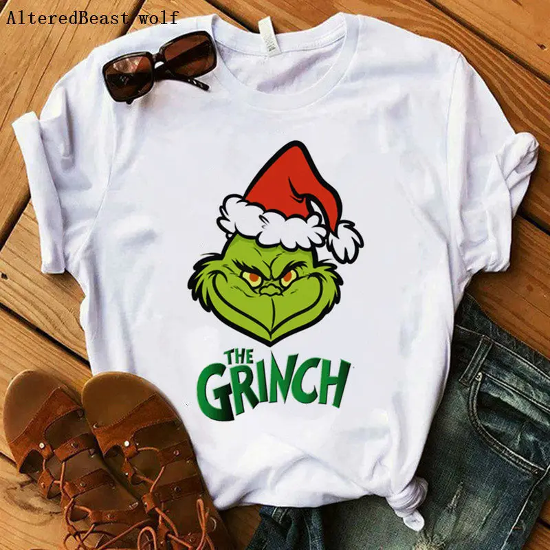 as picture Drink Up Grinches новогодние майки для женщин, подарок, слоган, красные, модные, гранж, вечерние, стильные, эстетические, Забавные футболки, цитата, готика, футболки - Цвет: as picture