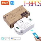 Умный выключатель Tuya 10 А с дистанционным управлением, Wi-Fi, с таймером, управлением через приложение, для умного дома, совместим с AlexaGoogle Home, Прямая поставка