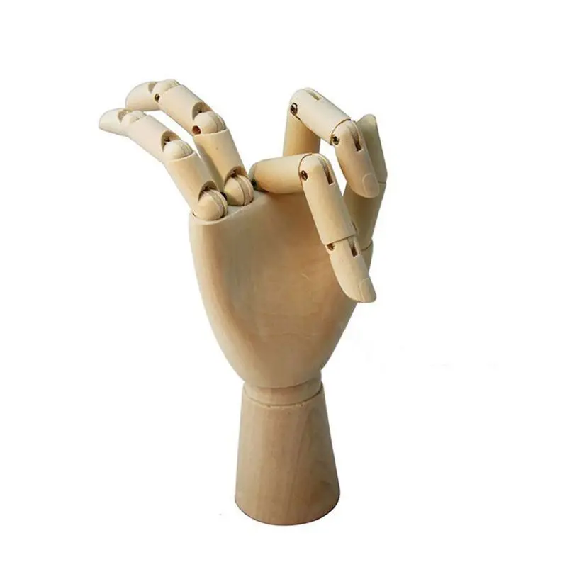 

Right Hand Wooden Model Sketching Drawing Jointed Movable Fingers Mannequin 634F