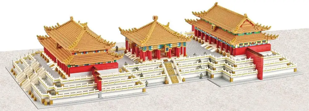 

The Hall of Central Harmony Building Blocks Chinese Architecture Imperial Palace Micro Diamond Block Toys For Children YZ089