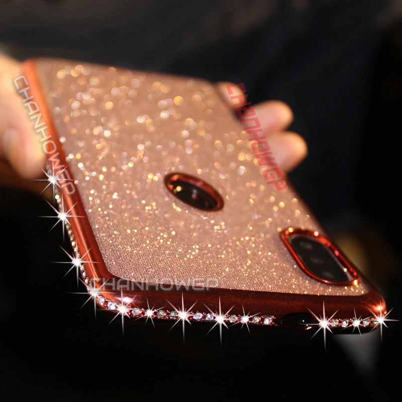 Diamond Glitter Soft Case For Xiaomi Redmi Note 9S 9 8T 8 7 Pro 9A 9C 8A 7A 10X K30 Mi 10 Lite Mi10 Mi9 SE Silicone Cover | Мобильные