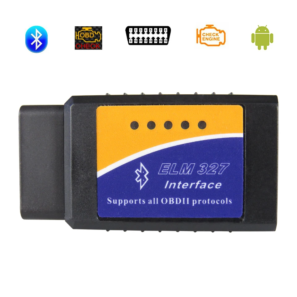 Фото Bluetooth OBD2 ELM327 V1.5 Автомобильный диагностический сканер для Android ELM 327 В 1,5 Автоматический диагностический инструмент ELM-327 OBD 2 Интерфейс №1