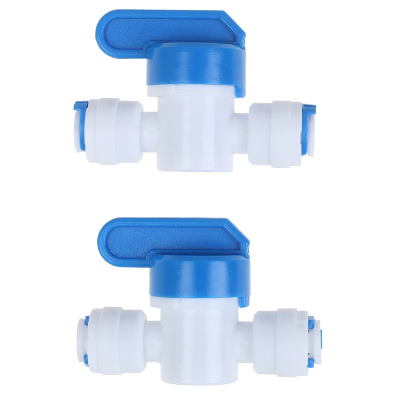

2 Pcs 6.5mm Quick-connect Ball Valve Through Switch 1/4 Inch Joint Connectors