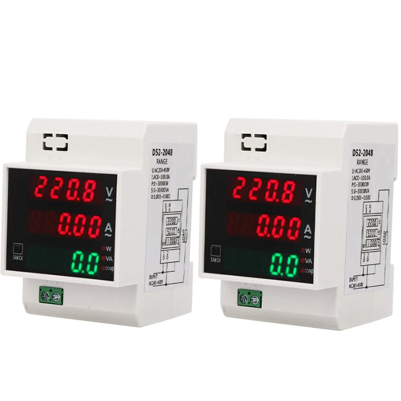 

Digital Energy Meter Din Rail LED Active Power Factor Multi-Functional Power Met Power Meter